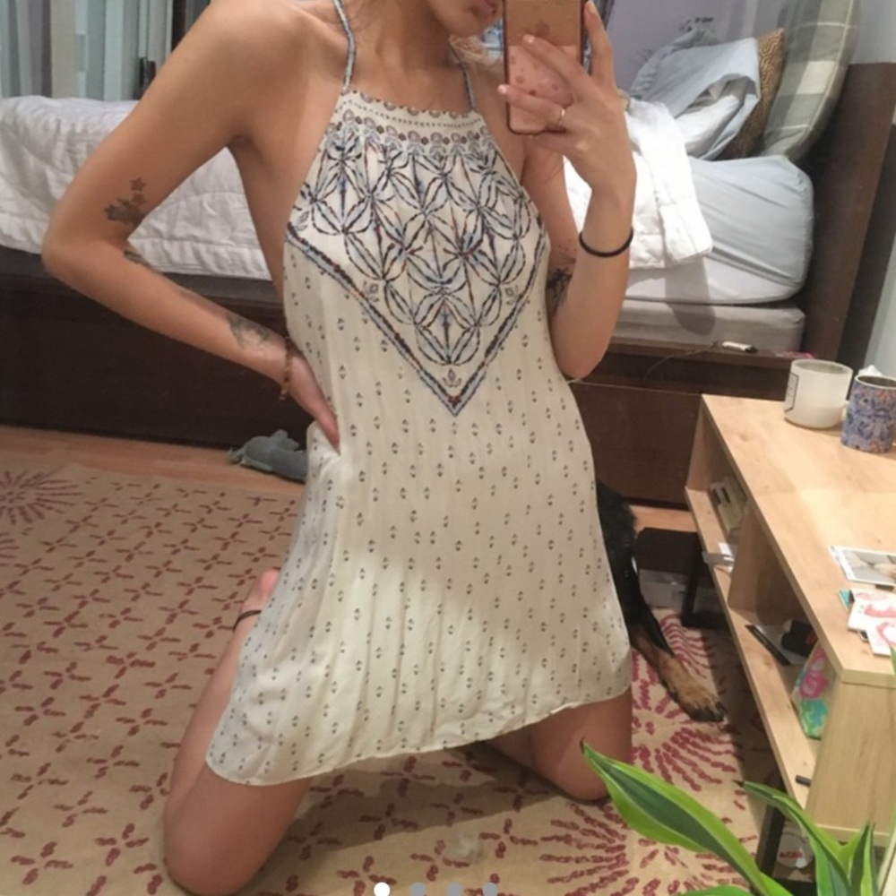 urban outfitters ecote gigi mixedprint frock dress